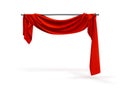 Realistic vector red curtains isolated Royalty Free Stock Photo