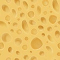 Realistic vector seamless cheese pattern.Vector texture of sliced cheese in realistic style.Preparation for the design Royalty Free Stock Photo