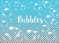 Realistic vector Soap Bubbles. Royalty Free Stock Photo