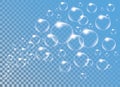 Realistic vector Soap Bubbles vor decoration Royalty Free Stock Photo