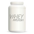 Realistic vector sport nutrition container Whey