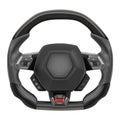 Realistic vector steering wheel supercar auto parts for steering direction control covered with gray rubber and black Kevlar