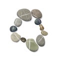 Realistic vector striped pebbles circle