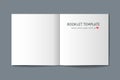 Realistic vector template of square book