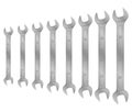 Realistic vector tool. wrench set Royalty Free Stock Photo