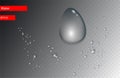 Realistic vector water drops transparent background. Clean drop condensation illustration Royalty Free Stock Photo