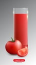 Realistic Vegetable Juice Poster
