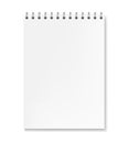 Realistic vertical vector white sheet notebook