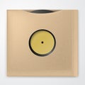 Realistic Vinyl Record with carton Cover. Retro design. Front view Royalty Free Stock Photo