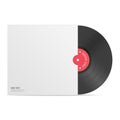 Realistic vinyl record with cover. Royalty Free Stock Photo