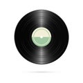 Realistic vinyl record. Retro design. Vector illustration