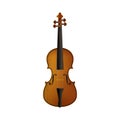 Realistic violin isolated white background. Royalty Free Stock Photo