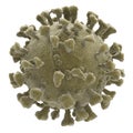 Realistic virus 3d rendering.