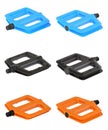 3D rendering bicycle pedals on white background