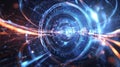 Realistic visualization of quantum computer qubits exploring the future of computing technology