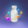 Vitamin plastic bottle Mock up