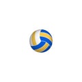 Realistic volleyball ball in color vector icon.