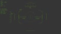 Realistic war drone camera green overlay