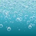 Realistic water bubbles background