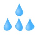 Realistic water drop. Pure, clean water drops. Water Rain. White background. Vector illustration Royalty Free Stock Photo