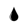 Realistic water drop. Pure, clean water drops. Water Rain. White background. Vector illustration Royalty Free Stock Photo