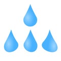 Realistic water drop. Pure, clean water drops. Water Rain. White background. Vector illustration Royalty Free Stock Photo