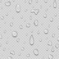 Realistic water drops liquid transparent raindrop splash background vector illustration