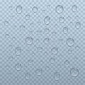 Realistic water drops. Splash droplet on transparent background. Raindrops on window surface. Realistic liquid dew on tile.