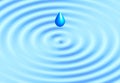 Realistic water ripple blue background