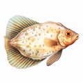 Realistic Watercolor Clipart Of Striped Fish