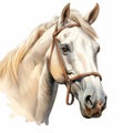 Realistic Watercolor Horse Head Vector Art - Free Download