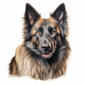 Realistic Watercolor Painting Of German Shepherd Dog Royalty Free Stock Photo