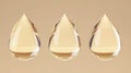 Realistic waterdrops on brown background with chaotic arrangement Royalty Free Stock Photo