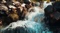 Realistic Waterfall With Rocks: Octane Render, Graflex Speed Graphic, Terragen