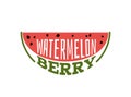 Realistic Watermelon Logo Composition