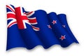 Realistic waving flag of New Zealand Royalty Free Stock Photo