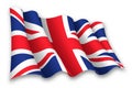 Realistic waving flag of United kingdom Royalty Free Stock Photo