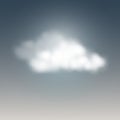 Realistic weather icon cloudy sky