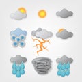Realistic Weather Icon set