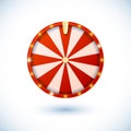 Realistic wheel of fortune isolated on white background. Gambling roulette and fortune wheel concept, casino prize and luck Royalty Free Stock Photo