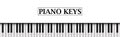 Realistic white background black and white piano keys - Vector Royalty Free Stock Photo