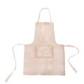 Realistic white blank apron mock up with fabric texture isolated from background