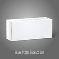 Realistic white blank paper package box. Isolated Royalty Free Stock Photo