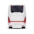 Realistic white bus Royalty Free Stock Photo