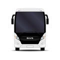Realistic white bus Royalty Free Stock Photo