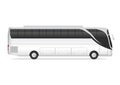 Realistic white bus side view Royalty Free Stock Photo