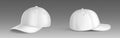 Realistic white cap front and side view Royalty Free Stock Photo