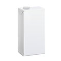 Realistic White carton pack For juice