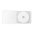 Realistic white cd with box cover template isolated on white background with clipping path.
