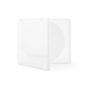 Realistic white cd with box cover template isolated on white background with clipping path.